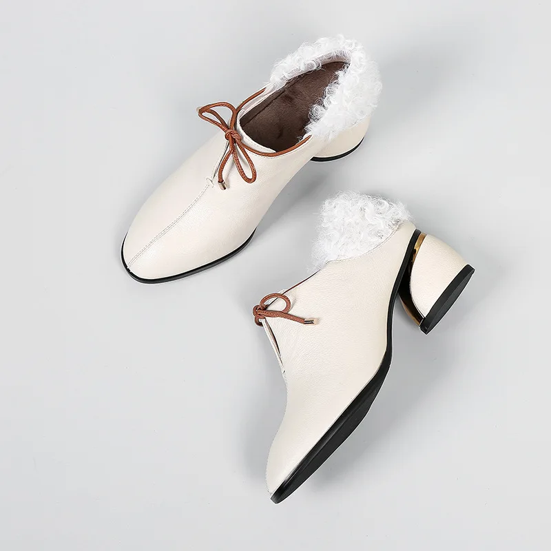 Femmes 2019 beige Mode Cuir Chaussures Fendue Talons Bandage D'été Commune 10sj044 Nouveau Hauts Black Fourrure En De deat Noire Printemps Orteil Pointu Pu Bottes Udqxwqg
