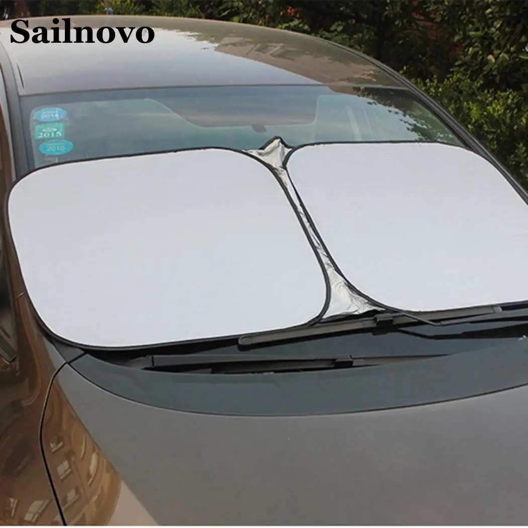 Sailnovo 1 Pair Car Windshield Sun Shade Foldable Car Front Window Sunshade Heat Reflector