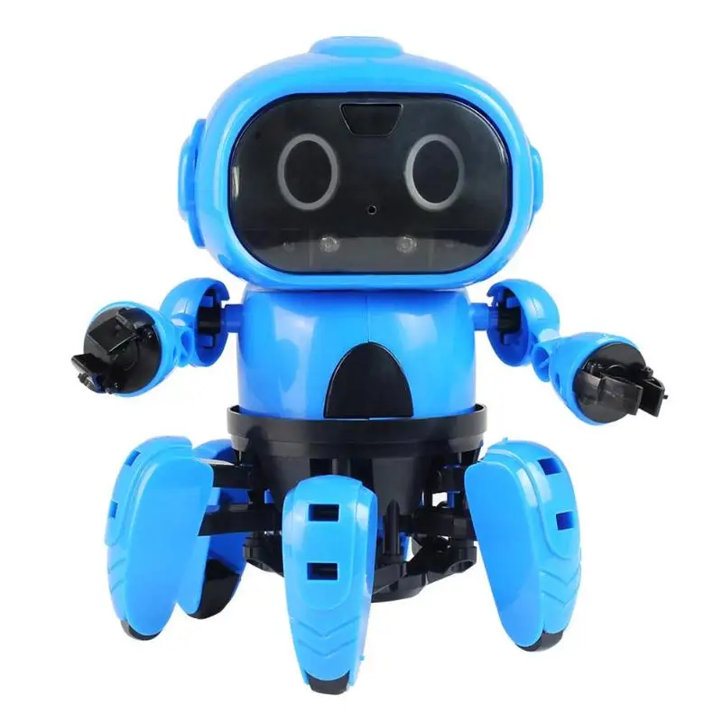 

DIY Assembly Electric Intelligent Induction Remote RC Robot Toy Model with Following Gesture Sensor Obstacle Avoidance Kids Gift