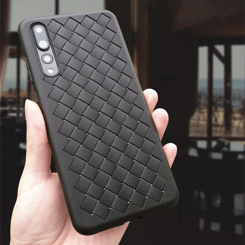 For Huawei P20 Lite Y3 Y5 Y6 Y7 2017 Mate 10 20 Honor 8X Nova 3i Grid Woven Pattern Soft TPU Ultra Slim Breathable Phone Case | Мобильные