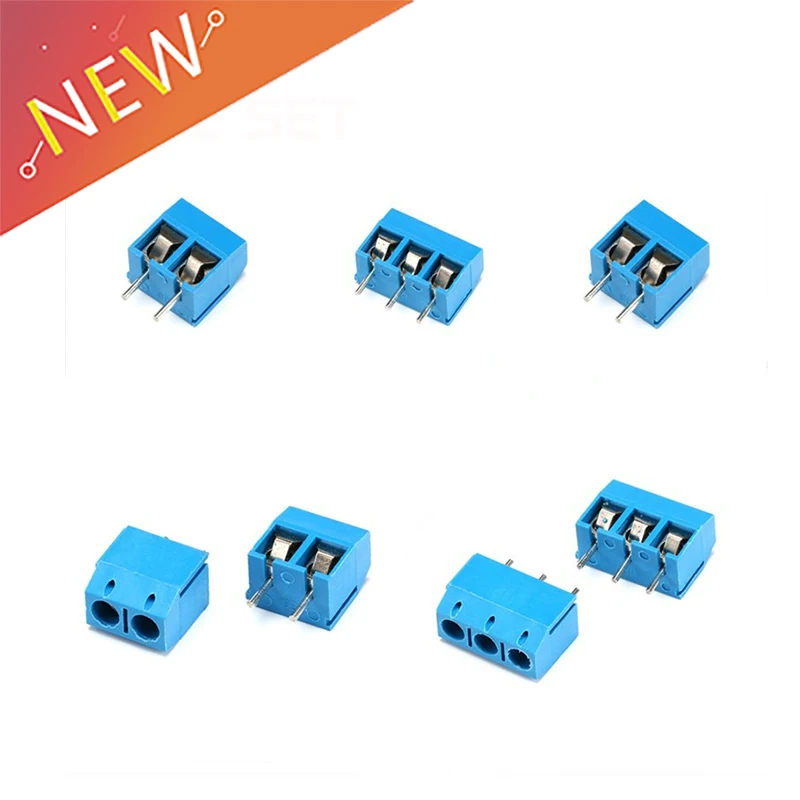 

5PCS 2 Pin 3Pin Straight Pin PCB 2 Pin 3 Pin Screw Terminal Block Connector
