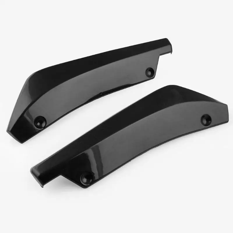 2 piezas Universal de parachoques trasero de coche alerón de labios Canards Wrap Angle Scratch Protector difusores ABS partes exteriores