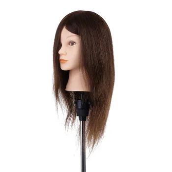 

20" Mannequin Head Hairdressing Training Head Hair Braiding Practice Dummy Head High Temperature Fiber Head Model