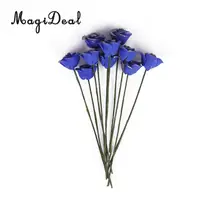 10 шт./упак. масштаб 1:12 синие розы Bluelover Цветочная ваза для кукольного домика миниатюрный один дюйм для обеденного стола Декор Пейзаж