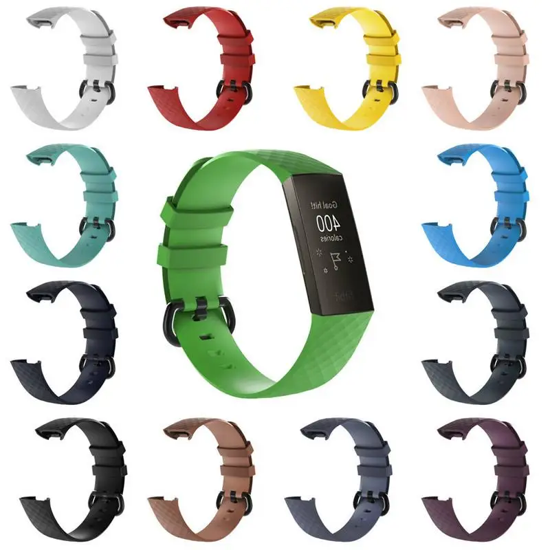 

Soft Silicone Sports Replacement Watch Bands Wrist Strap For Fitbit Charge 3 Fitbit Charge3 Smart Bracelet Wrist Band S/L