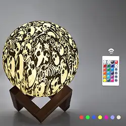 Креативная настольная лампа роспись светодиодный Модные женские шаровары 3D ночник фестиваль лунный свет украшения дома Освещение ночного