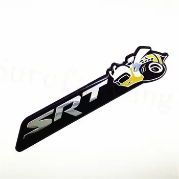 

1Pcs Black SRT Camaro Aluminum Alloy For Car Side Body Trunk Lid Sticker Badge Emblem