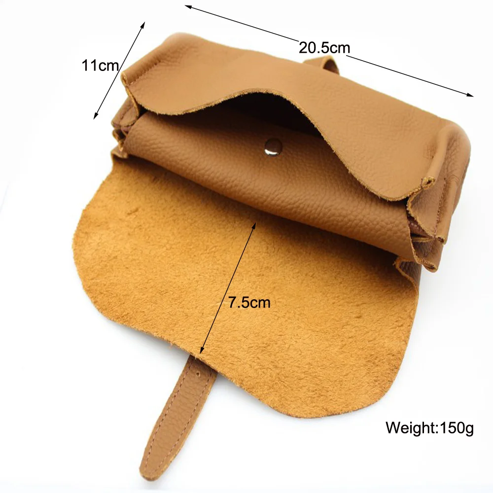 Soft Nature Solid Real Leather Pipe Bag Purse Portable Travel Wood Tobacco Smoking Pipe Case/Pouch Smoking Tool Accessories