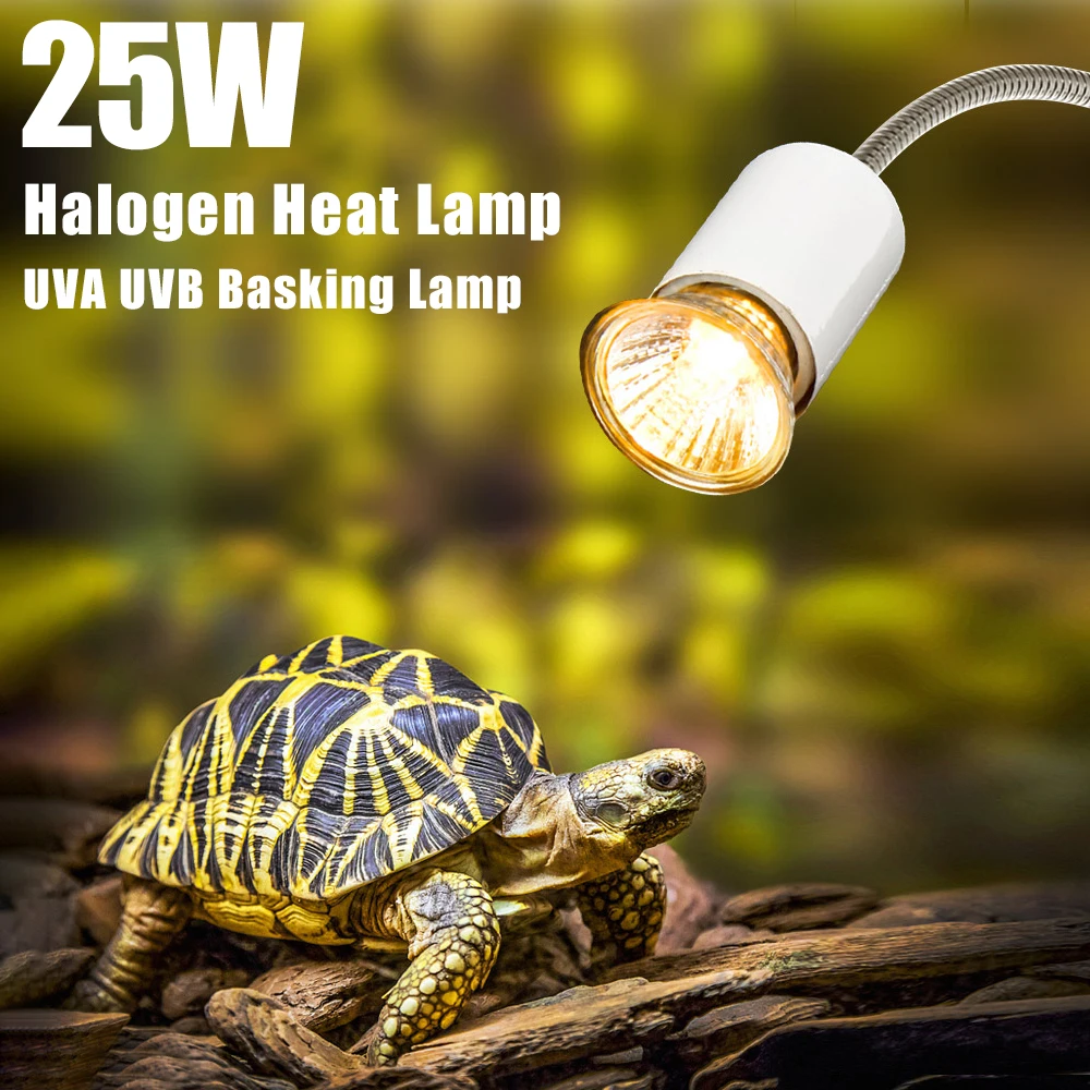 Size : 25W UVA UVB Full Spectrum Sun Lamp Sunbathe Heat Lamp/Bulb/Light for Turtle Aquarium Aquatic Reptile Reptile Halogen Spotlights 