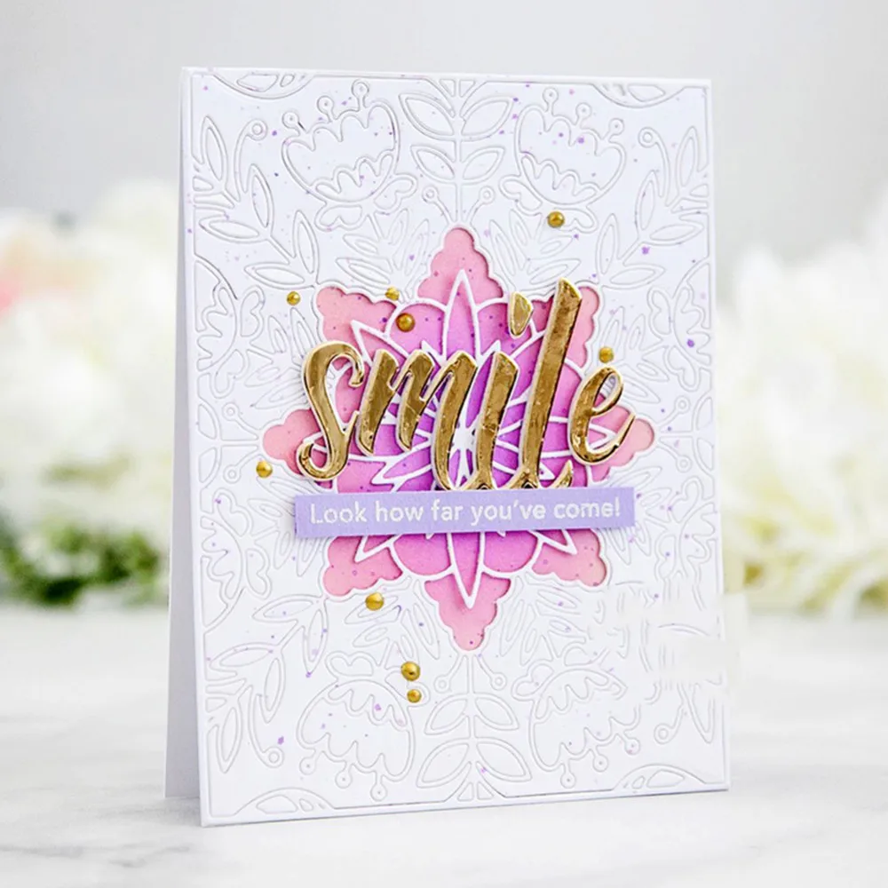 

Flower Background Metal Cutting Dies Stencils For DIY Scrapbooking Paper Card Decorative Craft Embossing 2019