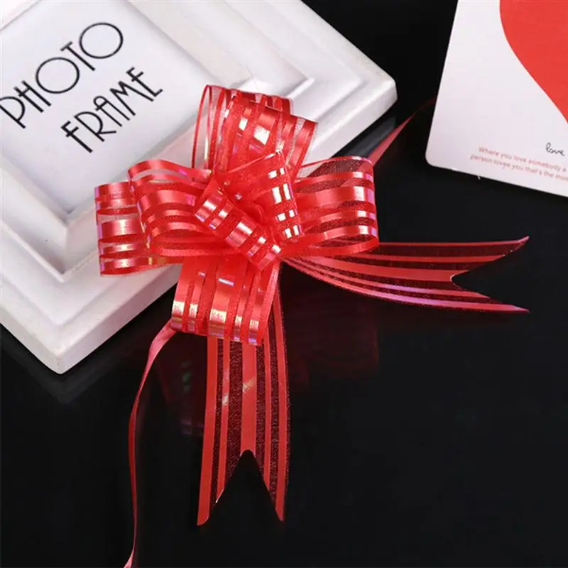 100pcs Pull Bows Gift Knot Ribbons Flower Basket Gift Wrapping Candy
