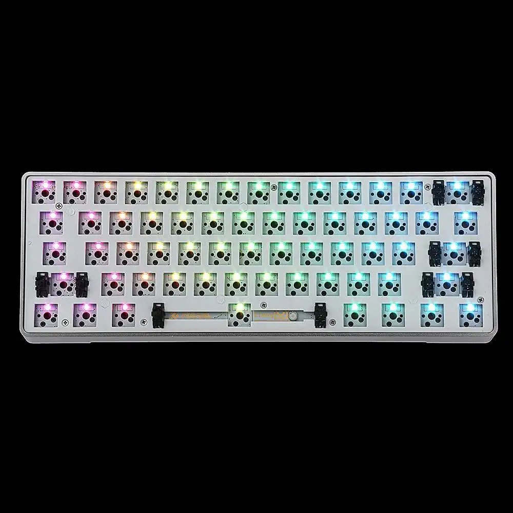  Hot Swappable 60% RGB Keyboard Customized Kit PCB Mounting Plate [Aluminum Alloy Version] Geek Cust