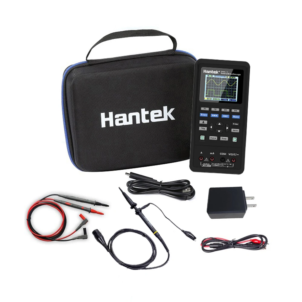 

Hantek 2 in 1 Handheld Digital Oscilloscope + Multimeter Dual-channel Portable Scope Meter 40MHz 250MSa/s LCD Display Test Meter