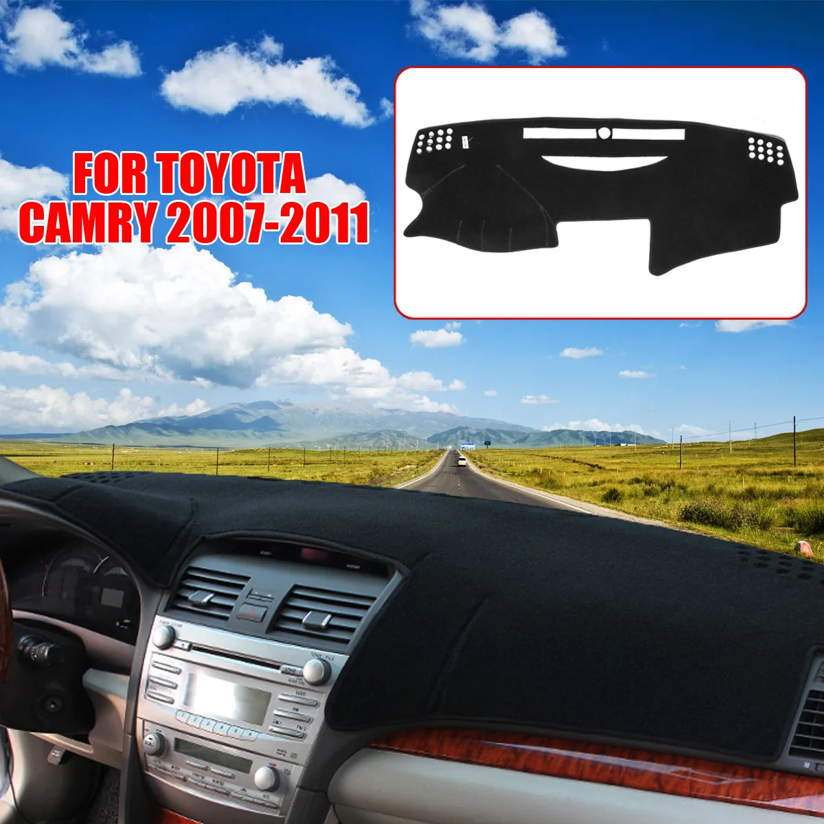 Для Toyota Camry 2007 2008 2009 2010 2011 панель приборной панели Чехол для приборной панели коврик для приборной панели Защита от солнца автомобильный Стайлинг