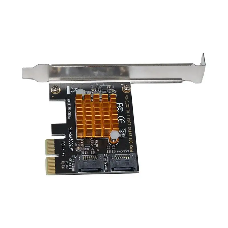 ALLOYSEED PCI-E a SATA 3,0 tarjeta de expansión de escritorio añadir TARJETA DE 2 puertos SATA III PCI Express adaptador ALLOYSEED PCI-E a SATA 3,0 tarjeta de expansión de escritorio añadir TARJETA DE 2 puertos SATA III PCI Express adaptador