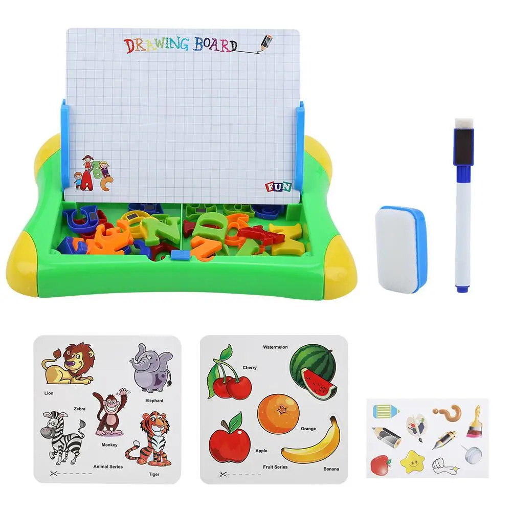 

Kids Magnetic Drawing Board Writing Tool with 26 Letters Pre-School Toy Set kid writing graffiti enlightenment early educational