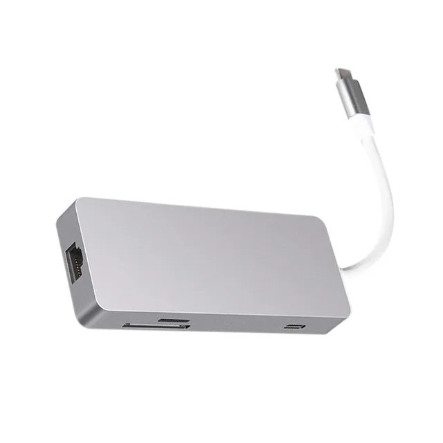 Best Price Type C Hub 7 In 1 HDMI Adapter Multimedia Interface USB3.0 Hub Ethernet RJ45 Port HD Video Converter SD TF Card Reader for Mac Best Price Type C Hub 7 In 1 HDMI Adapter Multimedia Interface USB3.0 Hub Ethernet RJ45 Port HD Video Converter SD TF Card Reader for Mac
