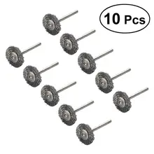 10 шт. круговая, из стальной проволоки кисти набор полировальные круги абразивные щетки для Dremel шлифовальный станок Инструменты