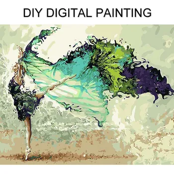 

Dancing Girl Painting By Numbers DIY Handpainted Digital Wall Pictures Coloring By Numbers For Living Room Home Decor Gift