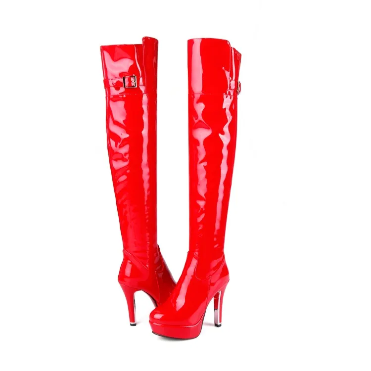 Genou Taille Dj Hauts D'automne Xianyiduo Talons Printemps À 6 Femme Zip chaussures 34 Le Bottes Grande 5203 Sexy Partie 48 Danse Sur Rouge Grand q4CvqwH