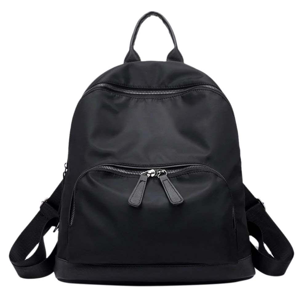 

Women's Small Backpack Casual Nylon Daypack Lightweight Water Resistant School Bag, Black