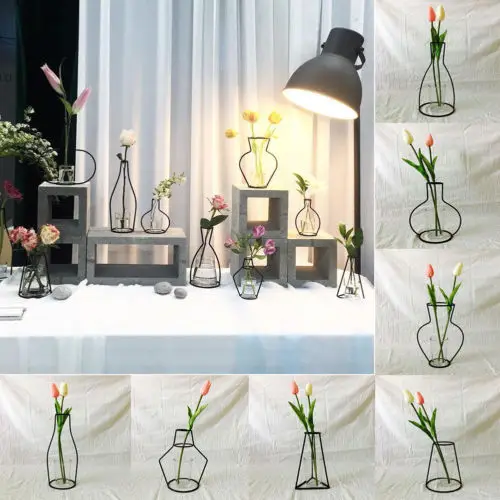 

New Design Creative Iron Line Flower Pot Plant Vase Artist Stand Pergola Hot sale Terrarium Container Home Decor Flower Pots