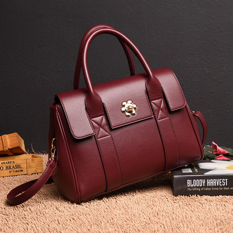 

2019 Brand Genuine Leather Business Luxury Handbags Women Bags Designer Top-handle Ladies Handbag Fashion Briefcase Bag