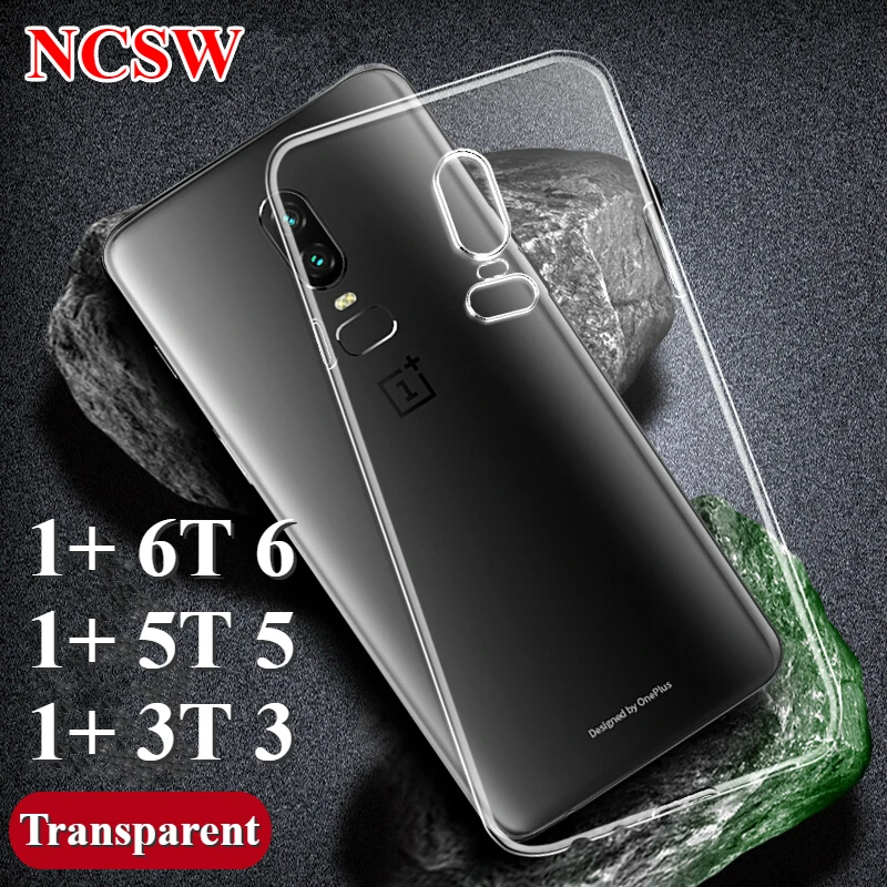 

1+ Ultra Thin Crystal Silicon Case for Oneplus 6T 6 5 5T 3 3T Transparent TPU Phone Back Cover Coque Skin Case for OnePlus 5T 3T