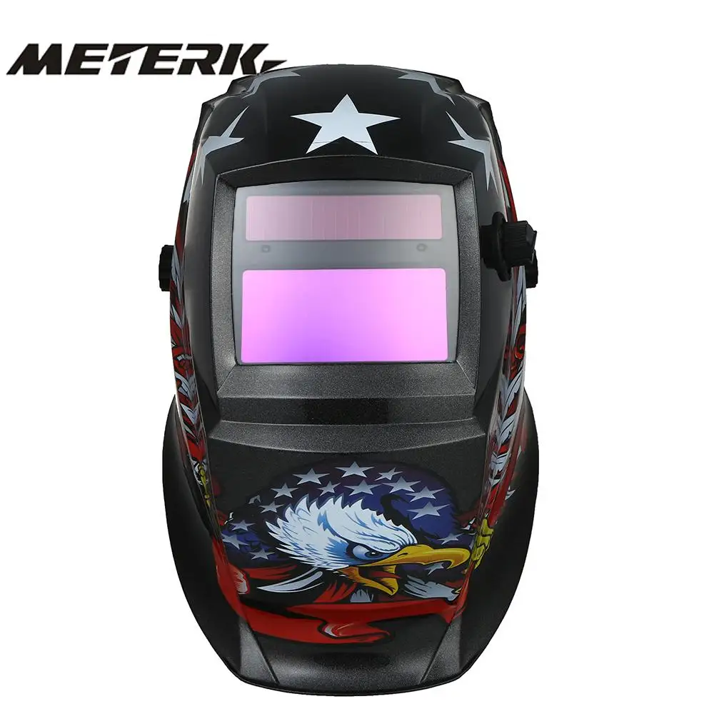 Solar Powered Welding Helmet Auto Darkening Hood Adjustable Headband