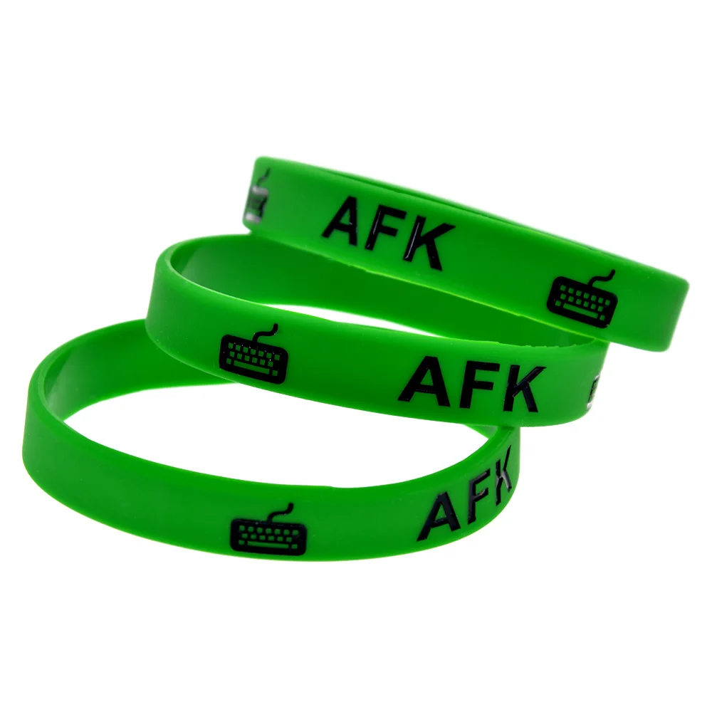 1 шт. AFK с клавиатурой силиконовый браслет зеленый для геймеров|Браслеты шармами| |