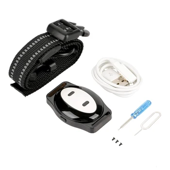 

Real Time Pet GPS Collar Tracker Locator & Activity Monitor Waterproof Level Black Tracking Device for Dogs and Cats