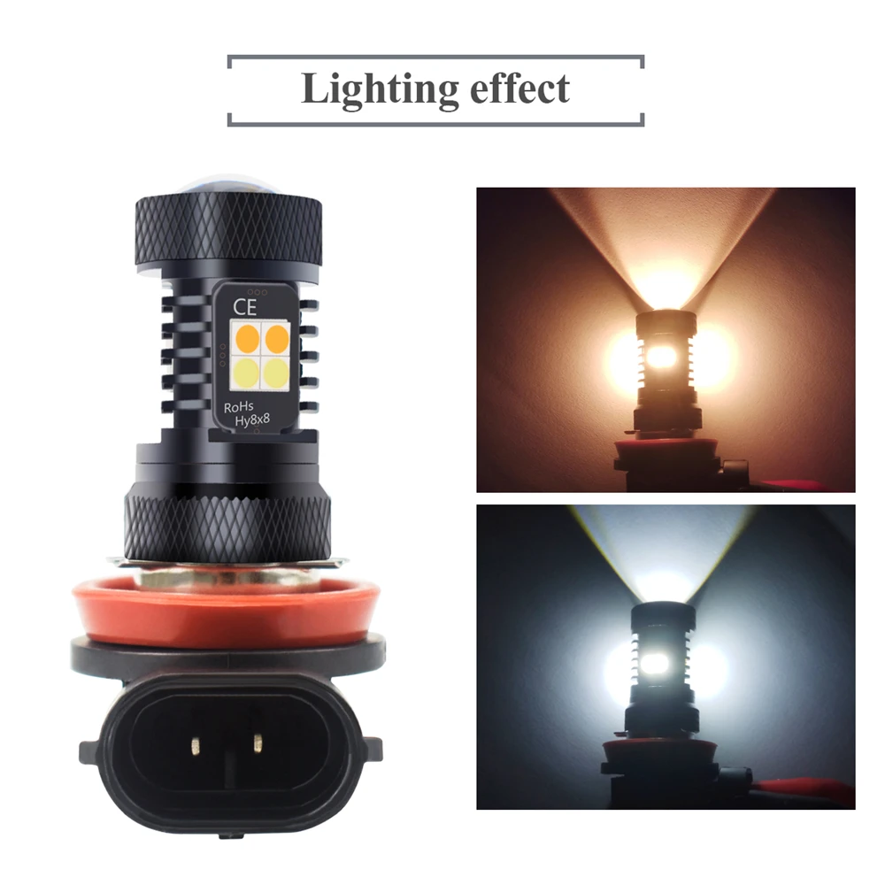 

2pcs H7 H11 9006 Car LED Headlight Bulbs Auto 16 SMD LED Headlamp Fog Lamp for Passat b6 Ford Focus 2 Peugeot 206 Universal