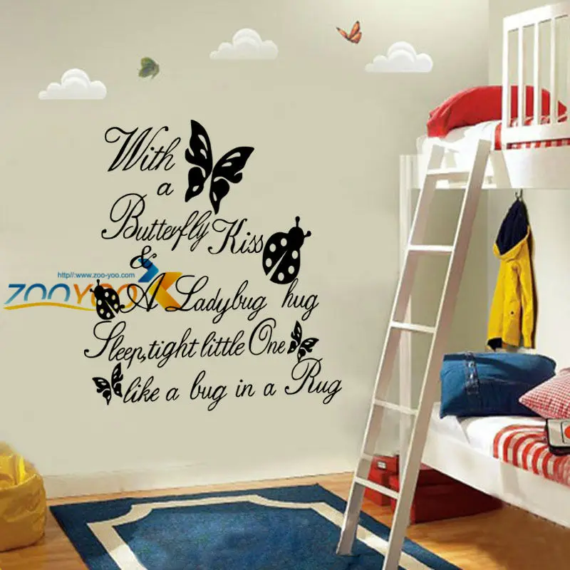 Us 3 06 8 Off With A Butterfly Kiss Home Decor Creativewall Decal Zooyoo8130 Decorative Adesivo De Parede Removable Vinyl Wall Sticker In Wall