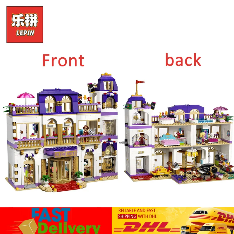 

Lepin 01045 1676Pcs Girls The Heartlake Grand Hotel Set model Block Brick Toys for Children Compatible LegoINGlys 41101