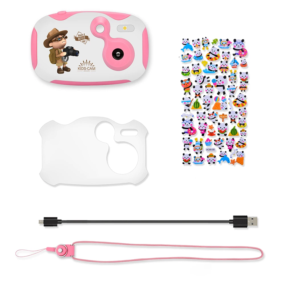Mini Kids Digital Video Camera Children's Educational Toddler Toys Photo Camera Toy Cameras With Neck Strap Photography Gifts