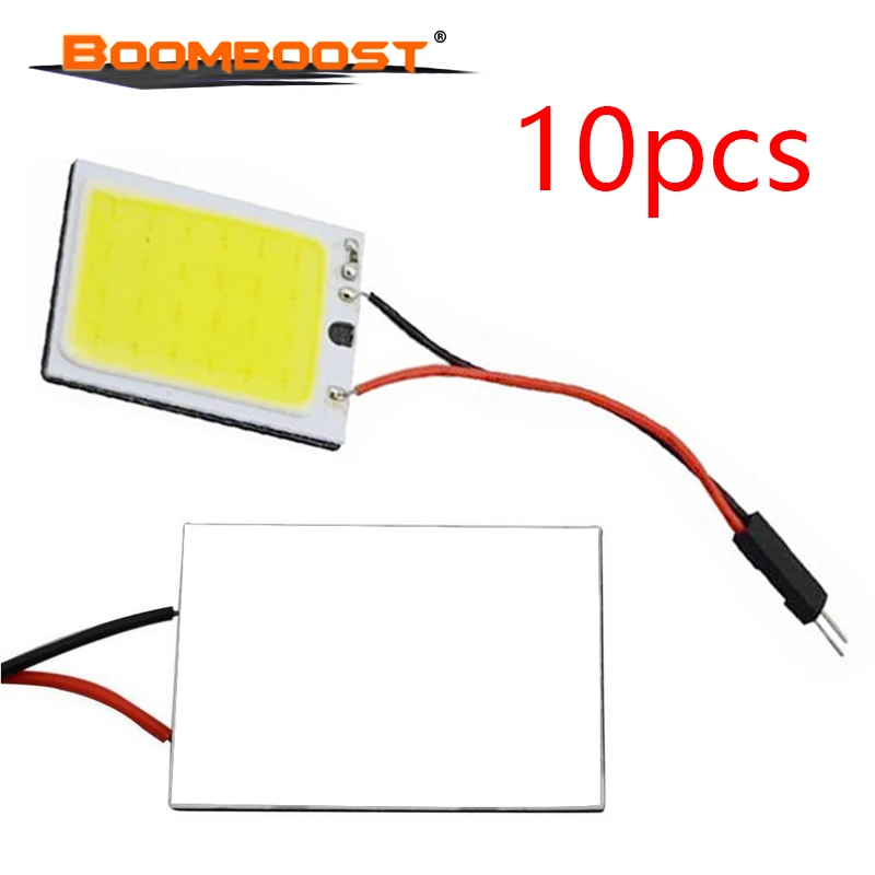10 шт. Белый cob 12 В 3 Вт 24 SMD автомобильный Стайлинг лампа для чтения светодиодная
