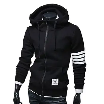

Men Striped Hoodies Winter Mens Basic Loose Hooded Sweatshirts Pullover Male Casual Warm Cotton Hoodie Sweatshirts