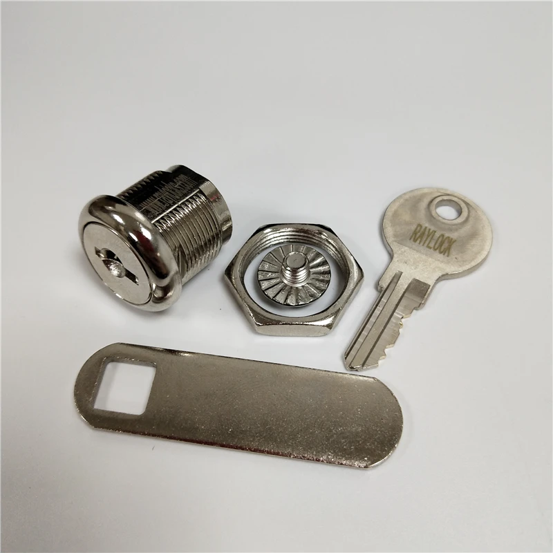 Raylock 30mm long cam lock flat key 1 piece steel door lock M19