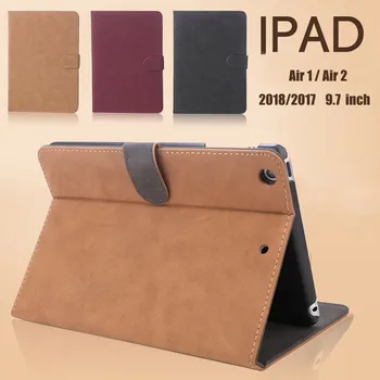 Coolaxy Scrub PU Leather Smart Case For IPad Air 2 Air 1 Wakeup/Sleep Cover Case For IPad Case 2018 2017 9.7 For 6th Generation case for ipad 9 7 inch 2018 2017 yrskv for ipad 6th generation new retro pu leather cover tpu smart sleep wake tablet case