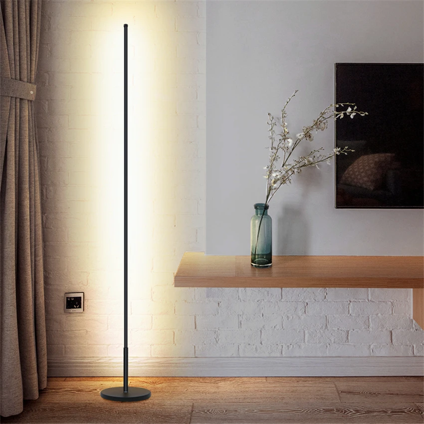 

Nordic Minimalist LED Floor Lamps Standing Lamps Living Room Led Black/White Aluminum Luminaria Standing Lamps Lamparas Decorate