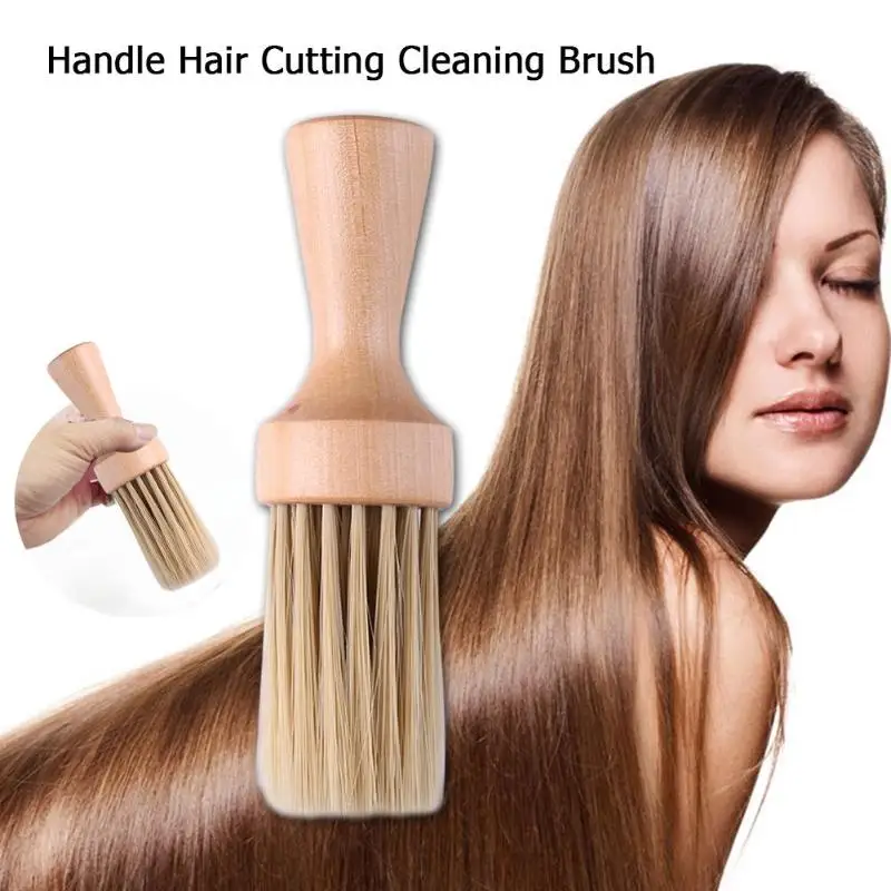 Профессия для стрижки волос очистки щётка с деревянной ручкой щетка для обметания волос салон шеи щетки для чистки в укладке волос и набором инструментов для чистки