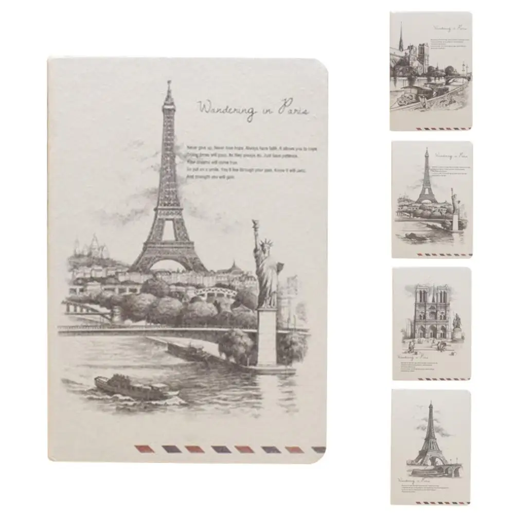 

Mini Portable Notebook Retro Simple Hand-painted Style Diary Book Fresh And Simple Design Made From High Quality Paper