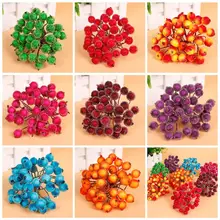 Новинка,, искусственные красные ягодные цветы, 40 цветочных головок, Цветочный Декор для дома, свадьбы, Рождества, новое поступление