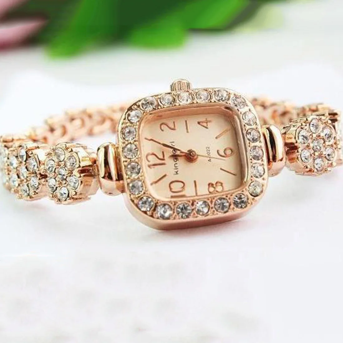 

Rhinestone Quartz Wristwatch Women Luxury Gold Stainless Steel Rosefield Watches Dress New Designer Ladies Wedding Clock 2018