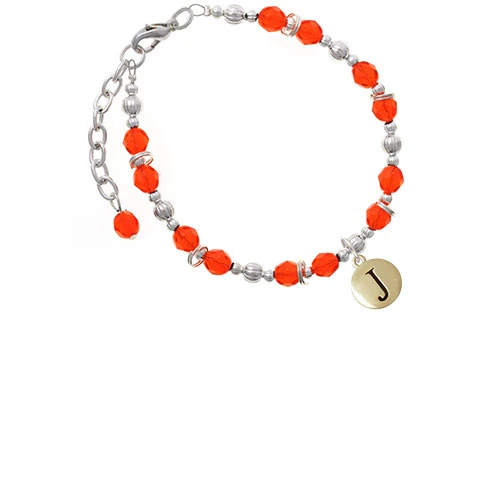 Золотой тональный браслет с надписью J-Pebble Disc-Orange |