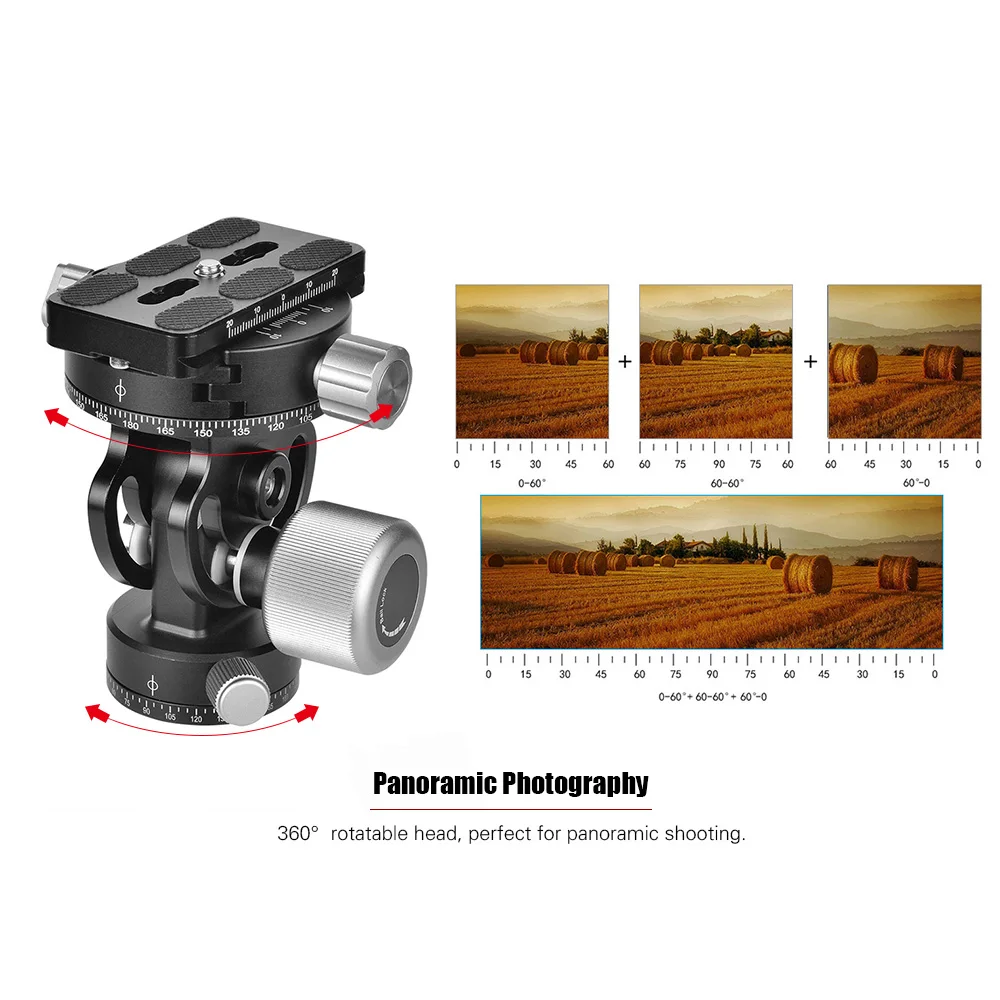 Andoer VH-10R tripod Head supports 360 pan and +/-90 tilt movement Photography Head ballhead for tripod monopod for camera