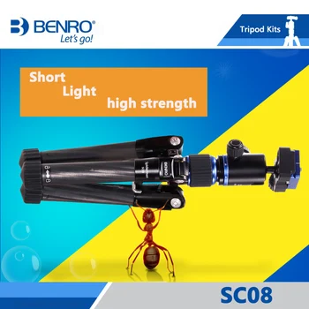

Benro Sc08 Tripod Mini Portable Tripods For Camera With B00G Ball Head 4 Section Free Shipping