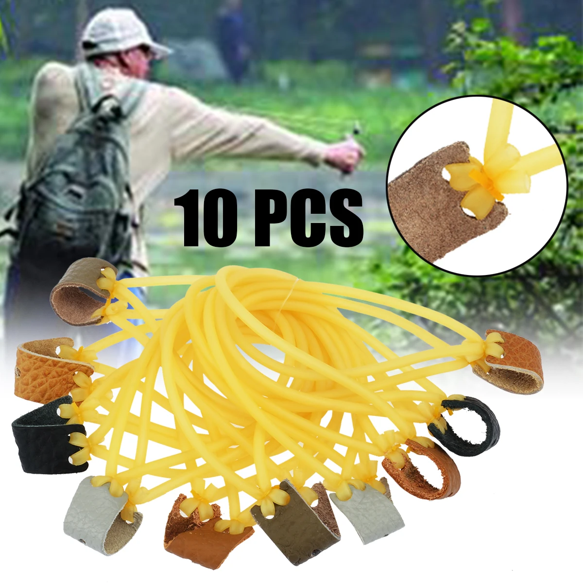 

10Pcs/ Lot Elastic Bungee Rubber Band Portable Durable Elastic Outdoor Tools For Slingshot Outdoor Hunting