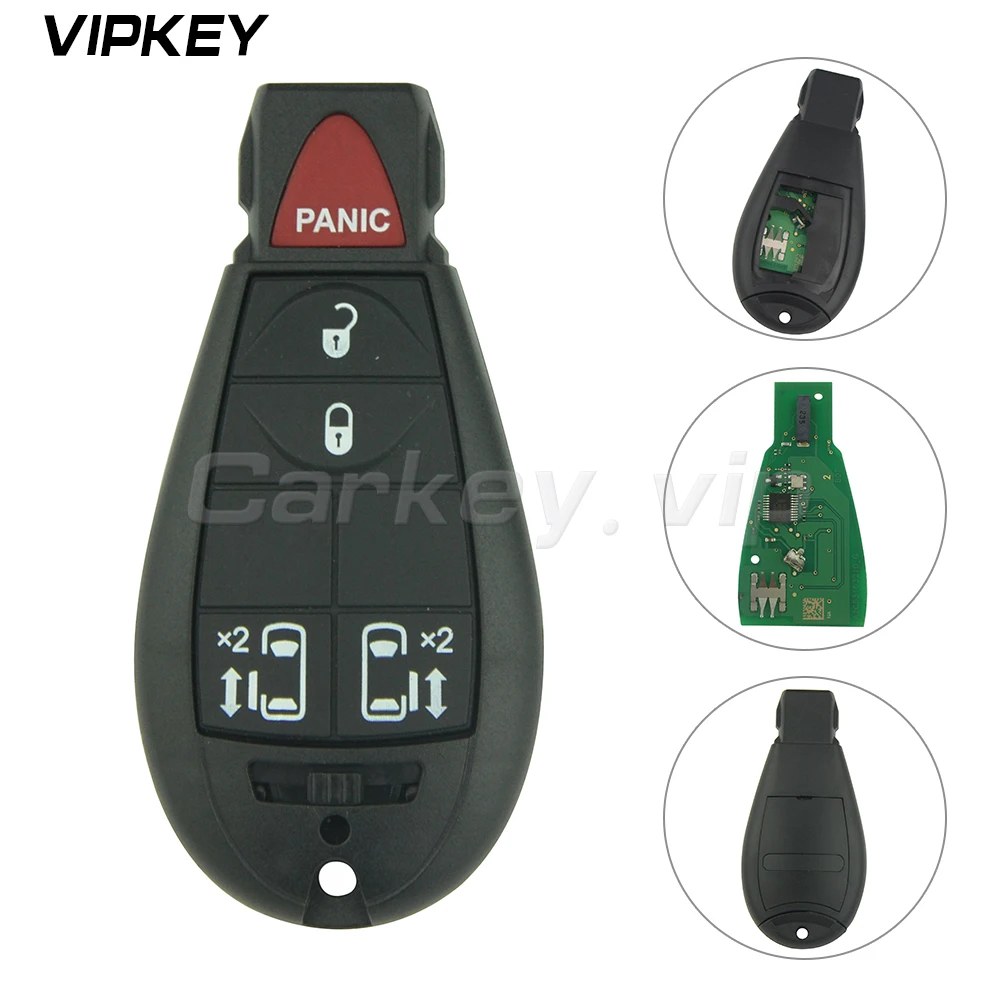 Remotekey #8 Fobik Keyless Entry Remote Key Fob 4 Button With Panic For Chrysler Dodge Jeep 2012 M3N5WY783X remotekey 2pcs remote key oucg8d 380h a for honda accord 2003 2004 2005 2006 2007 3 button with panic 313 8mhz id46 chip car key