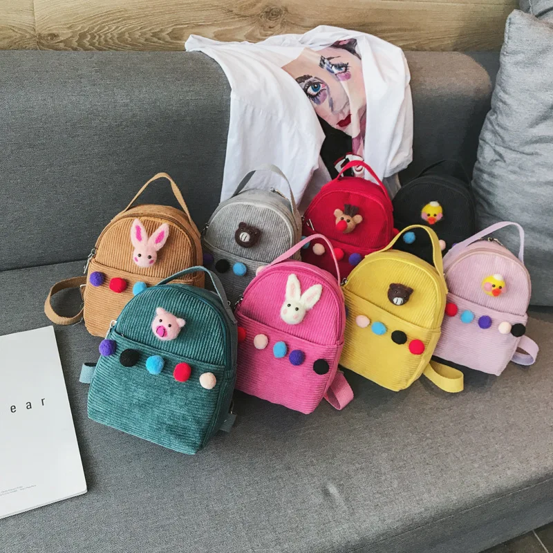 

Student Children Cartoon Mini Plush Backpack Toy Bag Kids Lovely Small Animal Animal Kindergarten Cute School Girl Baby Bags
